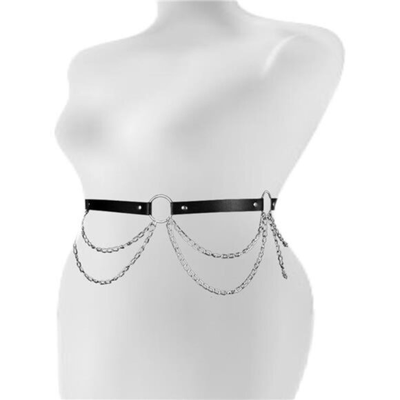 Waist Belt Fashion Harness Body Chest Belt With Chains - Lp-179-xxxl